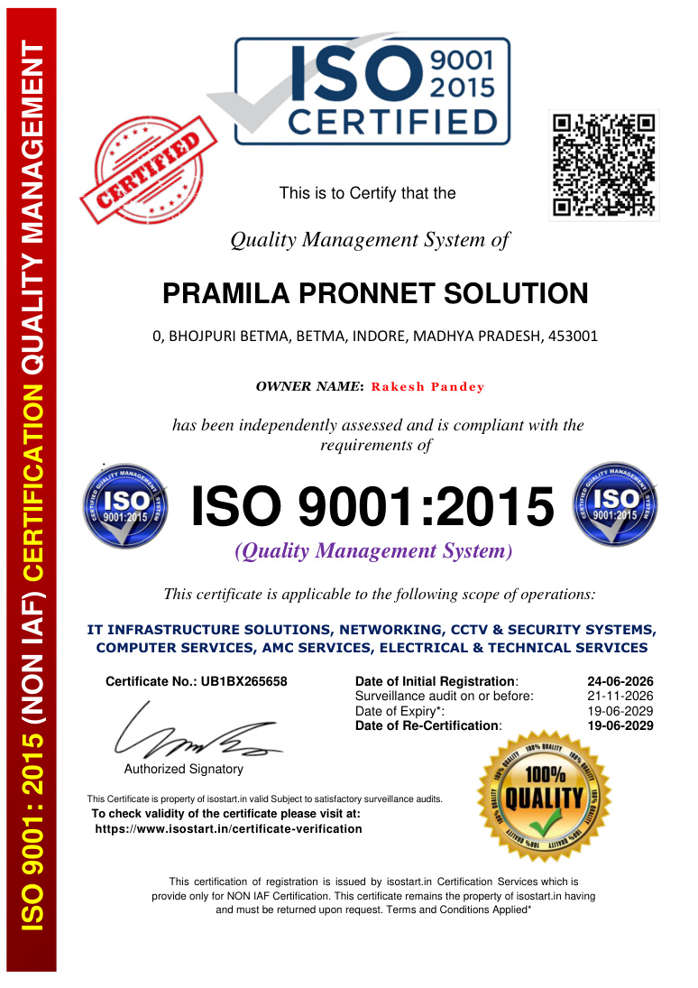 ISO 9001:2015 certificate